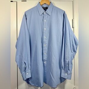Ralph Lauren Blue Striped Men's Shirt Large